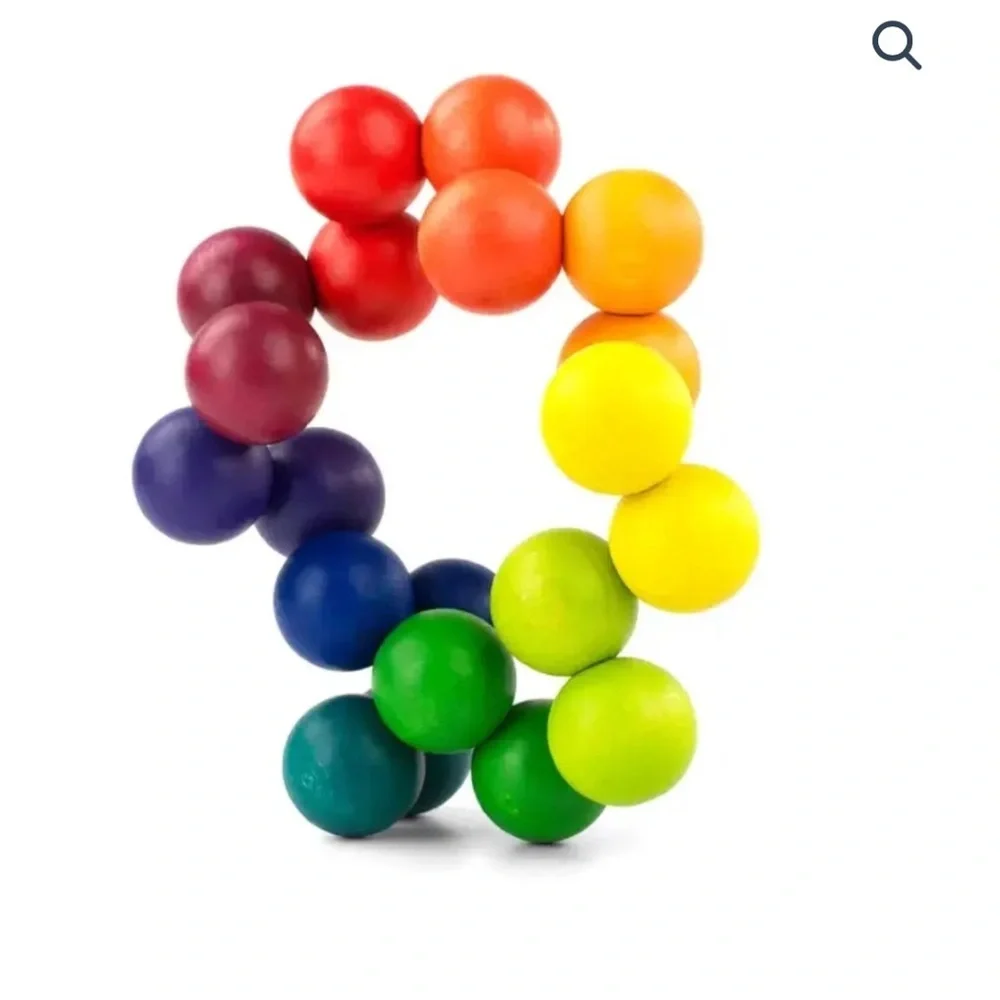 Montessori Wooden connecting ball toy - Picture 1 of 2